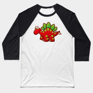 Dinosaur Stegosaurus Baseball T-Shirt